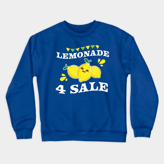 Lemonade For Sale - Cute Lemonade Stand Lemon Summer Crewneck Sweatshirt by OrangeMonkeyArt